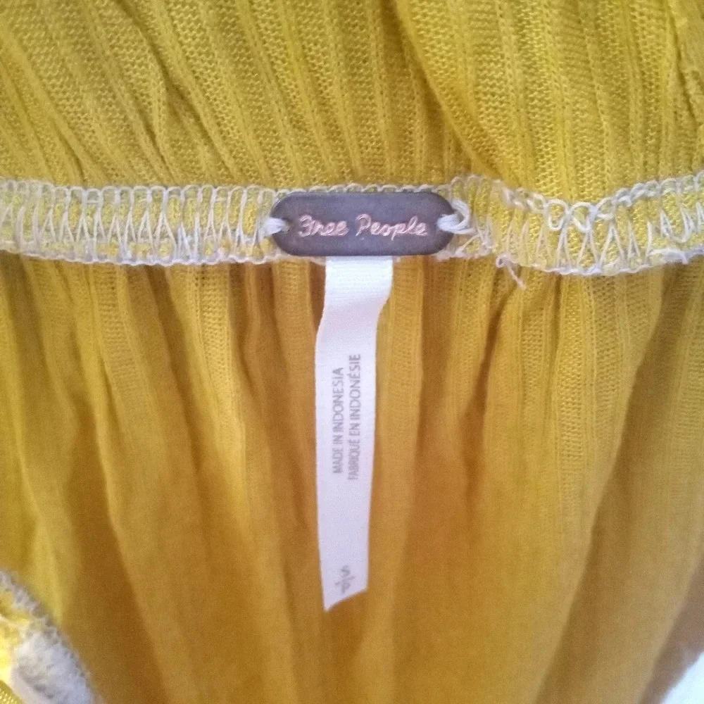 Free People Last Night Strappy Color Block Tank Top Size Small Sunglow Color - Picture 6 of 10